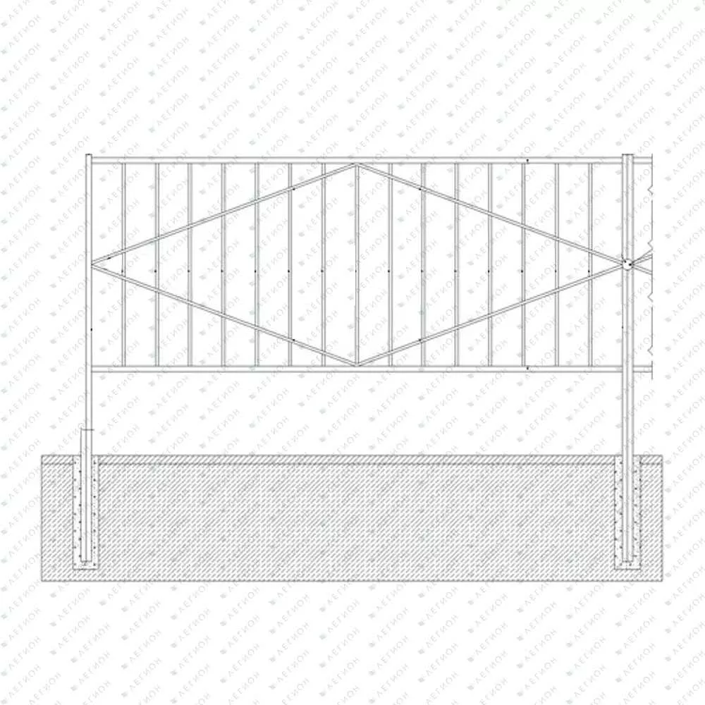 Пешеходное (перильное) ограждение ПО5