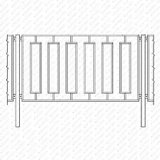 Пешеходное (перильное) ограждение ПО11